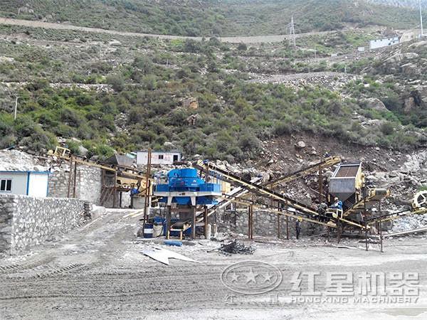 環(huán)保型制砂生產線現(xiàn)場