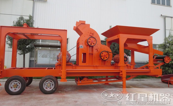 簡易式破碎站，搭載雙級錘式粉碎機(jī)