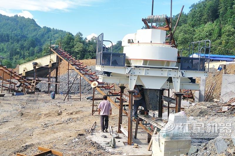 VSI型立軸式沖擊細碎機現(xiàn)場