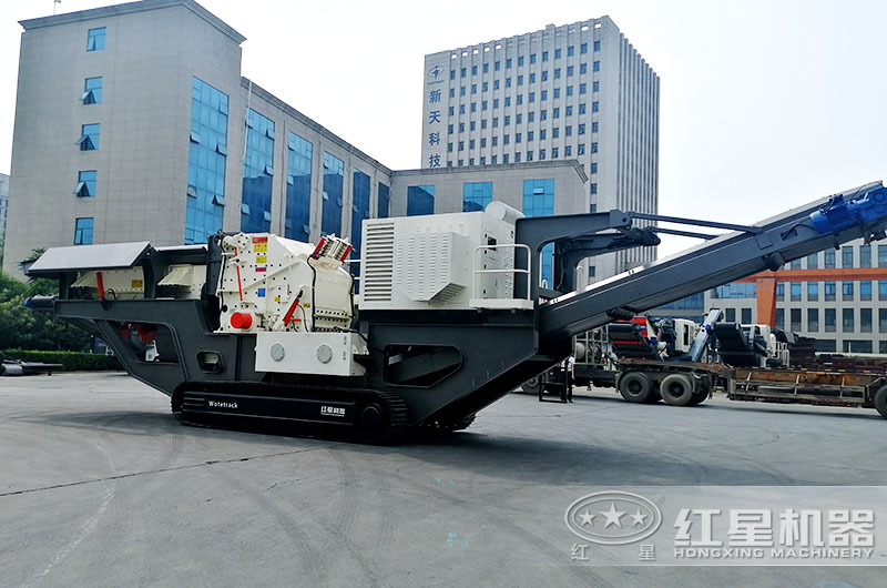 反擊破履帶式碎石機(jī)，成品呈立方體粒型好