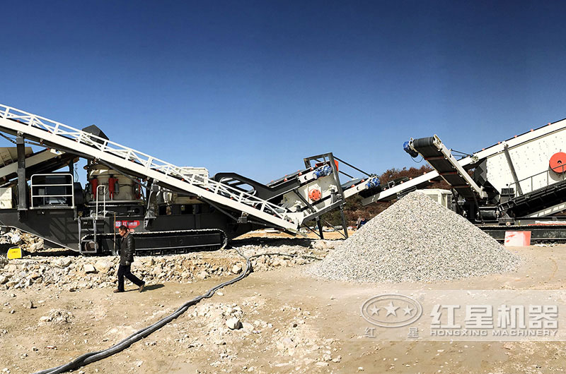 安徽亳州履帶移動破碎站現(xiàn)場