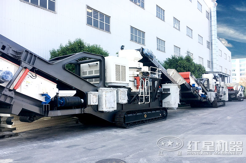 圓錐破履帶式制砂機(jī)，適用于高硬度物料
