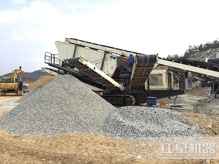 紅星移動(dòng)式制砂機(jī)現(xiàn)場(chǎng)